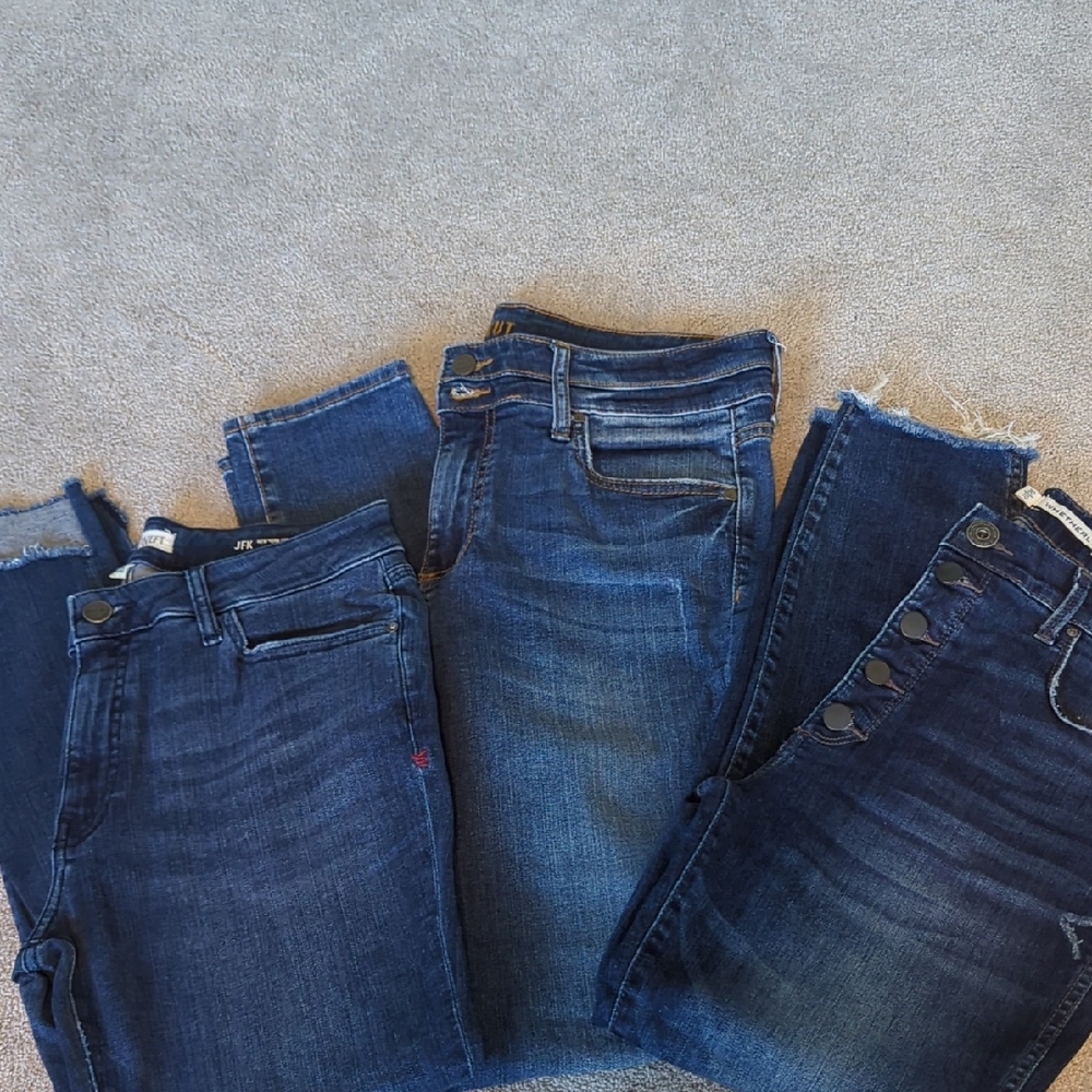 Lot of 3 Women's Jeans- Whetherly/Kut From the Kloth/Warp + Weep All Size 30/10